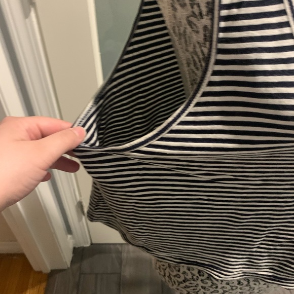Womens American apparel crop top black and white - Picture 3 of 5